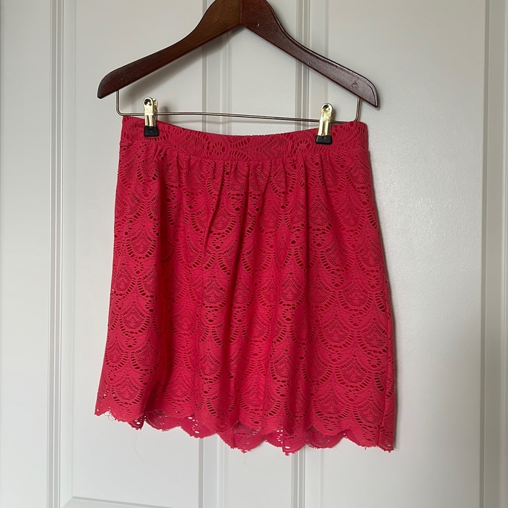 Pink lace Rampage skirt, size 7